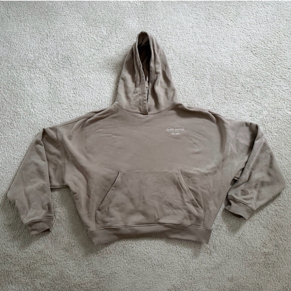 Oner Active Tan Sandstone Oversized Jacket Hoodie